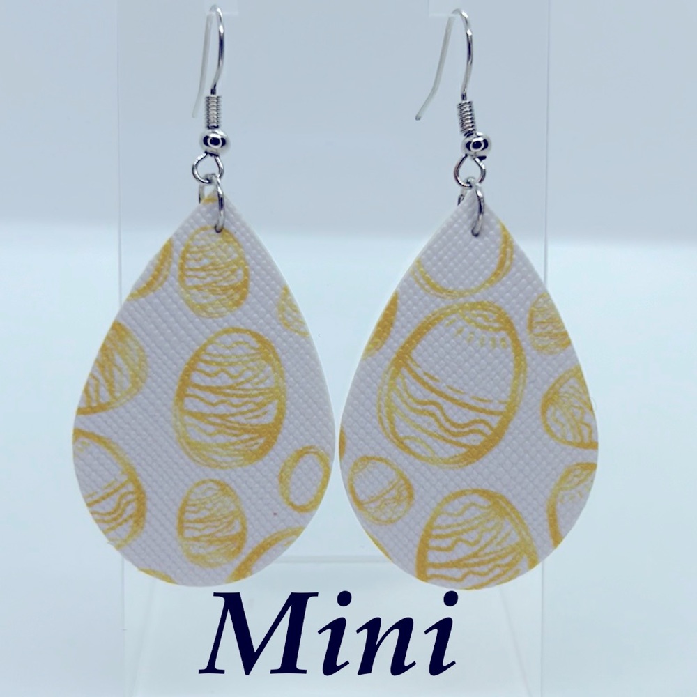 Mini Faux Leather Teardrop Earrings Fashion Jewelry